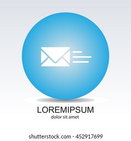 Web line icon. Sending a message