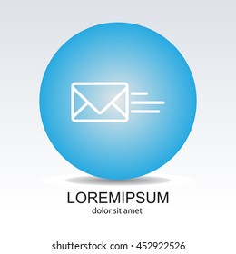 Web line icon. Sending a message