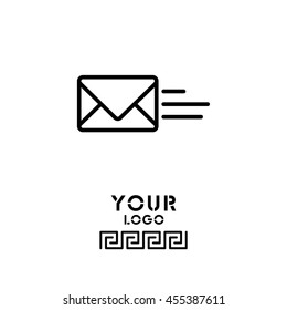 Web line icon. Sending a message