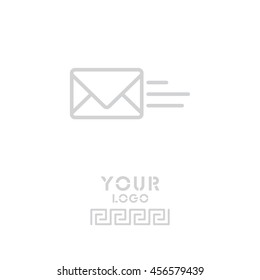 Web line icon. Sending a message