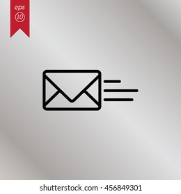 Web line icon. Sending a message