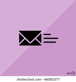 Web line icon. Sending a message