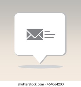 Web line icon. Sending a message
