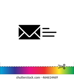 Web line icon. Sending a message