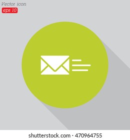 Web line icon. Sending a message