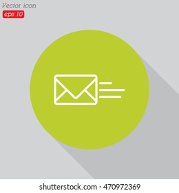 Web line icon. Sending a message