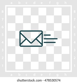 Web line icon. Sending a message