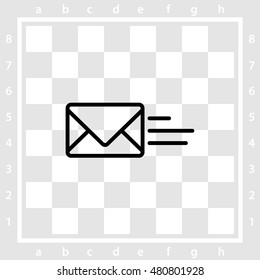 Web line icon. Sending a message