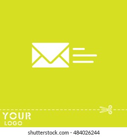 Web line icon. Sending a message