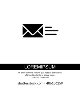 Web line icon. Sending a message