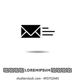 Web line icon. Sending a message