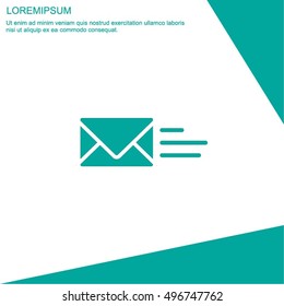 Web line icon. Sending a message