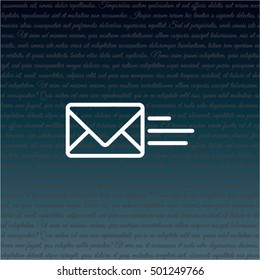 Web line icon. Sending a message