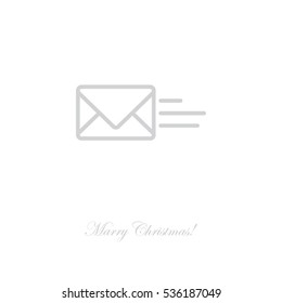Web line icon. Sending a message