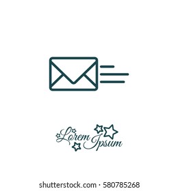 Web line icon. Sending a message