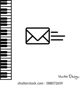 Web line icon. Sending a message