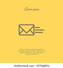 Web line icon. Sending a message