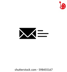 Web line icon. Sending a message