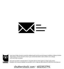 Web line icon. Sending a message