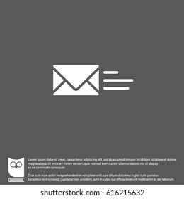 Web line icon. Sending a message