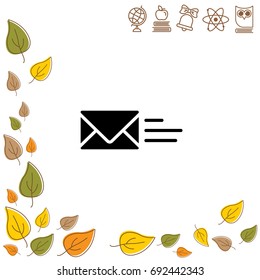 Web line icon. Sending a message