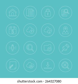web line icon set