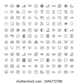 Web line icon set. Collection of high quality black outline logo for mobile concepts and web apps. Web set in trendy flat style. Vector illustration on a white background