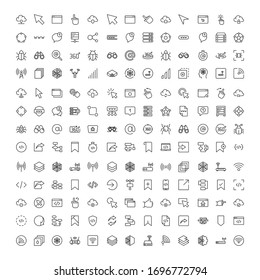 Web line icon set. Collection of high quality black outline logo for mobile concepts and web apps. Web set in trendy flat style. Vector illustration on a white background