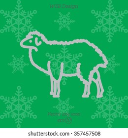 Web line icon. Sheep