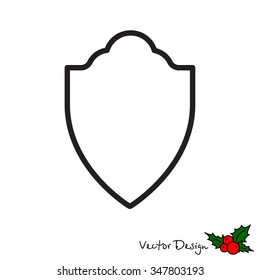 Web line icon. Shield.