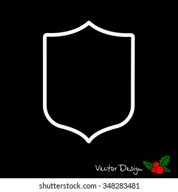 Web line icon. Shield.