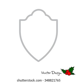Web line icon. Shield.