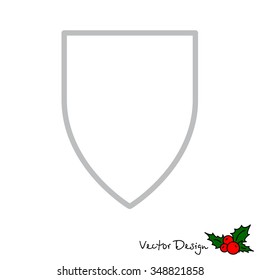 Web line icon. Shield.