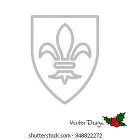 Web line icon. Shield.