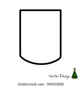 Web line icon. Shield.