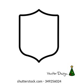 Web line icon. Shield.
