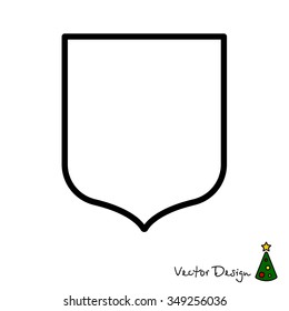 Web line icon. Shield.