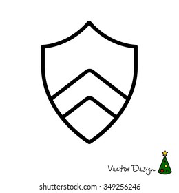 Web line icon. Shield.