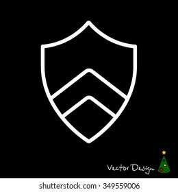 Web line icon. Shield.