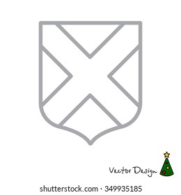 Web line icon. Shield.