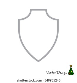 Web line icon. Shield.