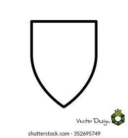 Web line icon. Shield.