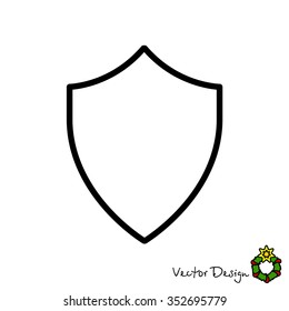 Web line icon. Shield.
