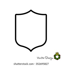 Web line icon. Shield.