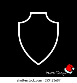 Web line icon. Shield.