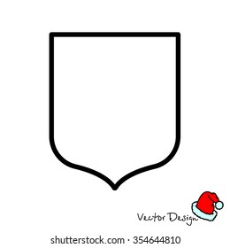 Web line icon. Shield.