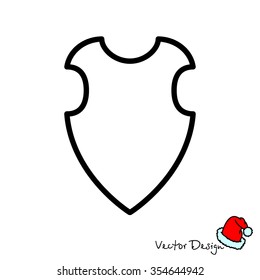 Web line icon. Shield.