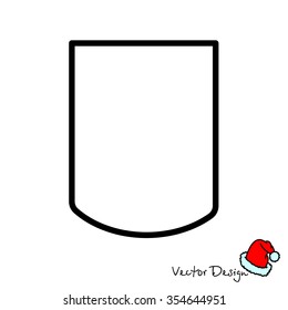 Web line icon. Shield.