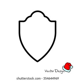 Web line icon. Shield.