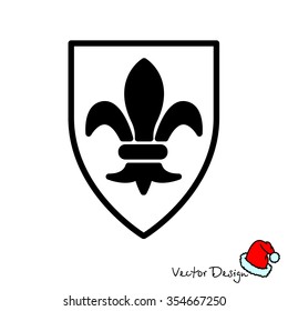 Web line icon. Shield.